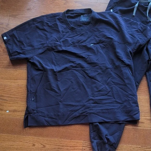 FIGS XL SCRUB SET Navy Dark Blue Technical Collection Joggers And Top - Picture 2 of 9